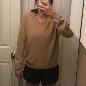 Camel oversized real 100%cashmere sweater